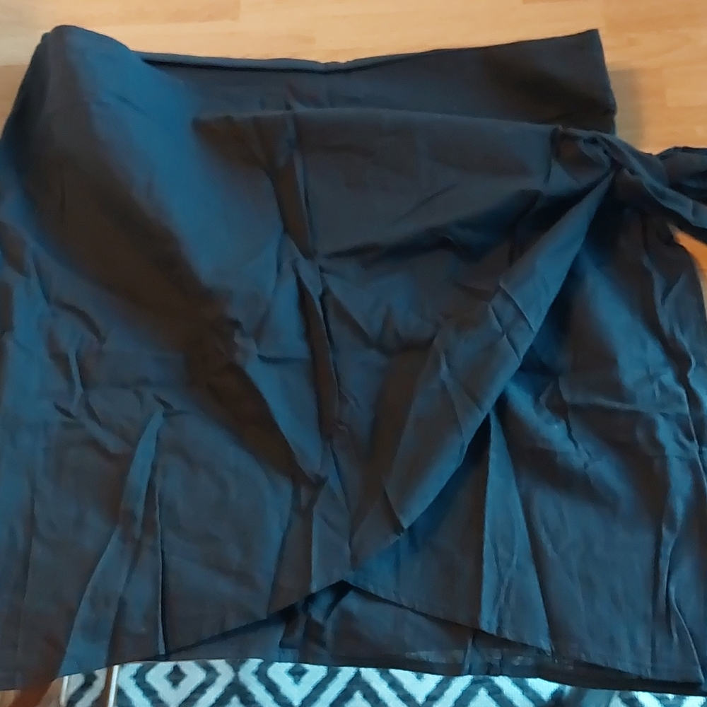 Shein, XL, black side wrap skirt
